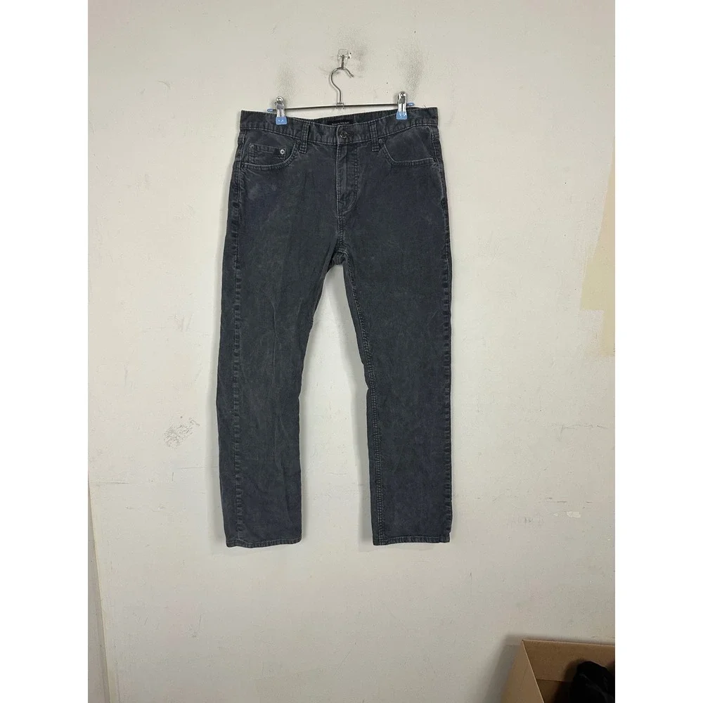 Banana Republic Vintage Straight Corduroy Pants Mens 33x30 Dark Pearl Gray